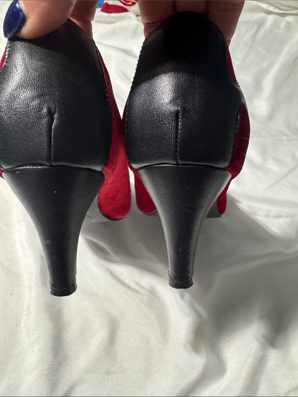 T.U.K. Anti-Pop Velvet Kitten Heels Size 10 Black Gothic Kawaii Rockabilly Punk - Picture 6 of 8